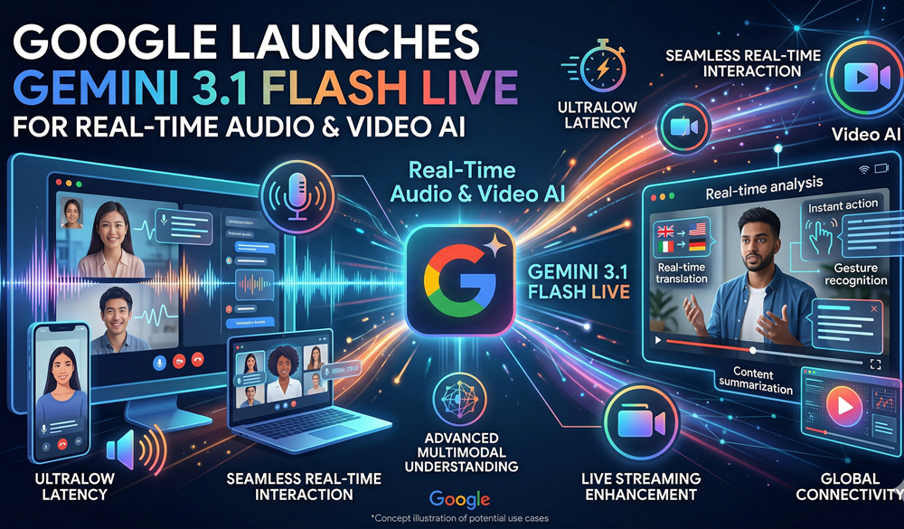 Google Launches Gemini 3.1 Flash Live for Real-Time Audio & Video AI